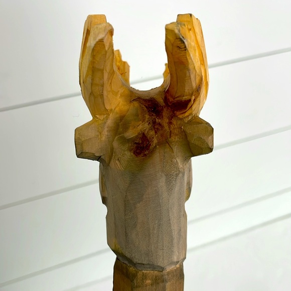 Hand Carved Wooden Walking Stick - Picture 7 of 16